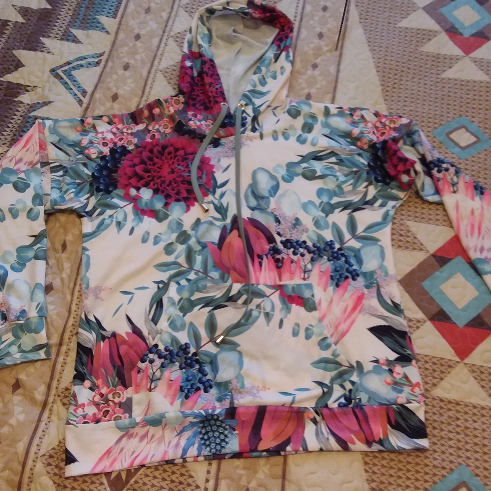 Large floral sweatshirt